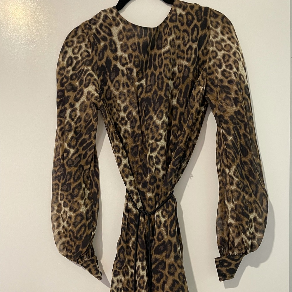Nili Lotan Rebecca Dress - Brown Leopard print. Size 0